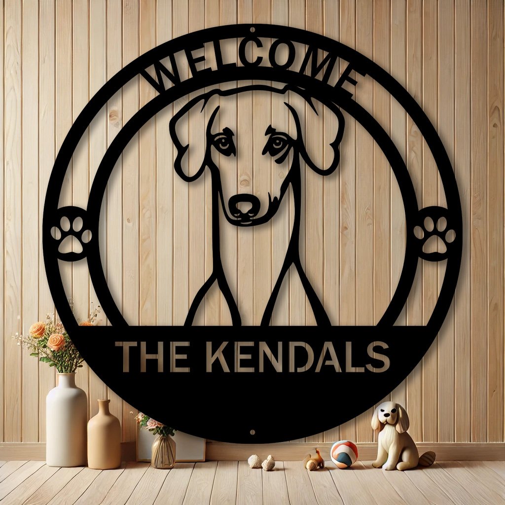 Personalized Sloughis Dog Metal Sign | Custom Dog Breed Gifts