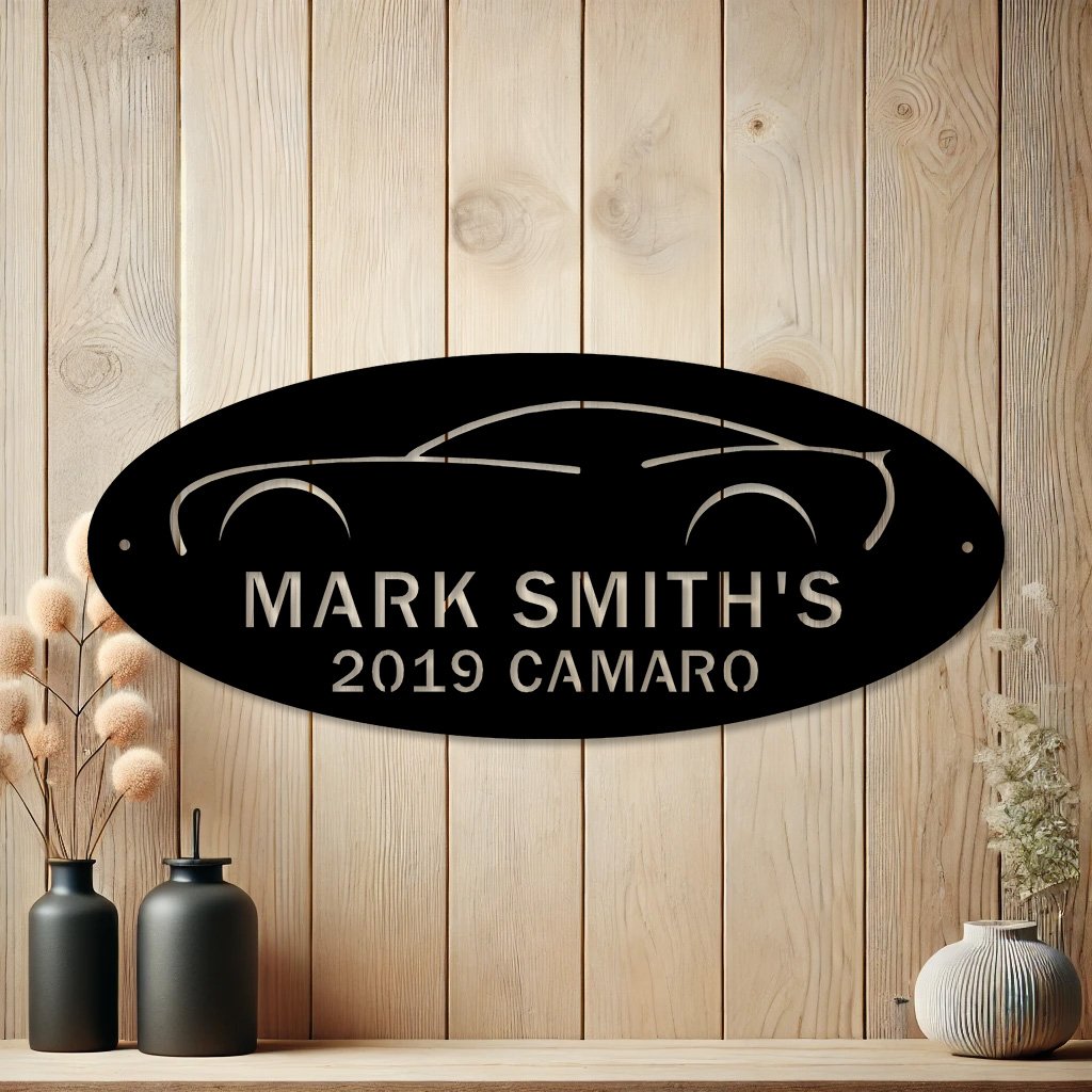 Custom Chevy Camaro Metal Sign | Personalized Gift for Car Enthusiasts
