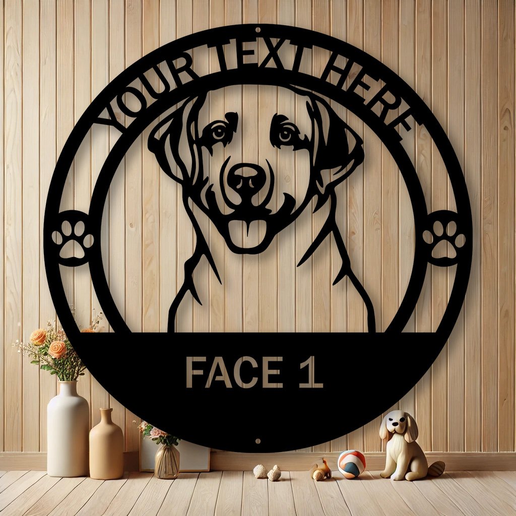 Personalized Labrador Retriever Metal Sign | Custom Dog Breed Gifts