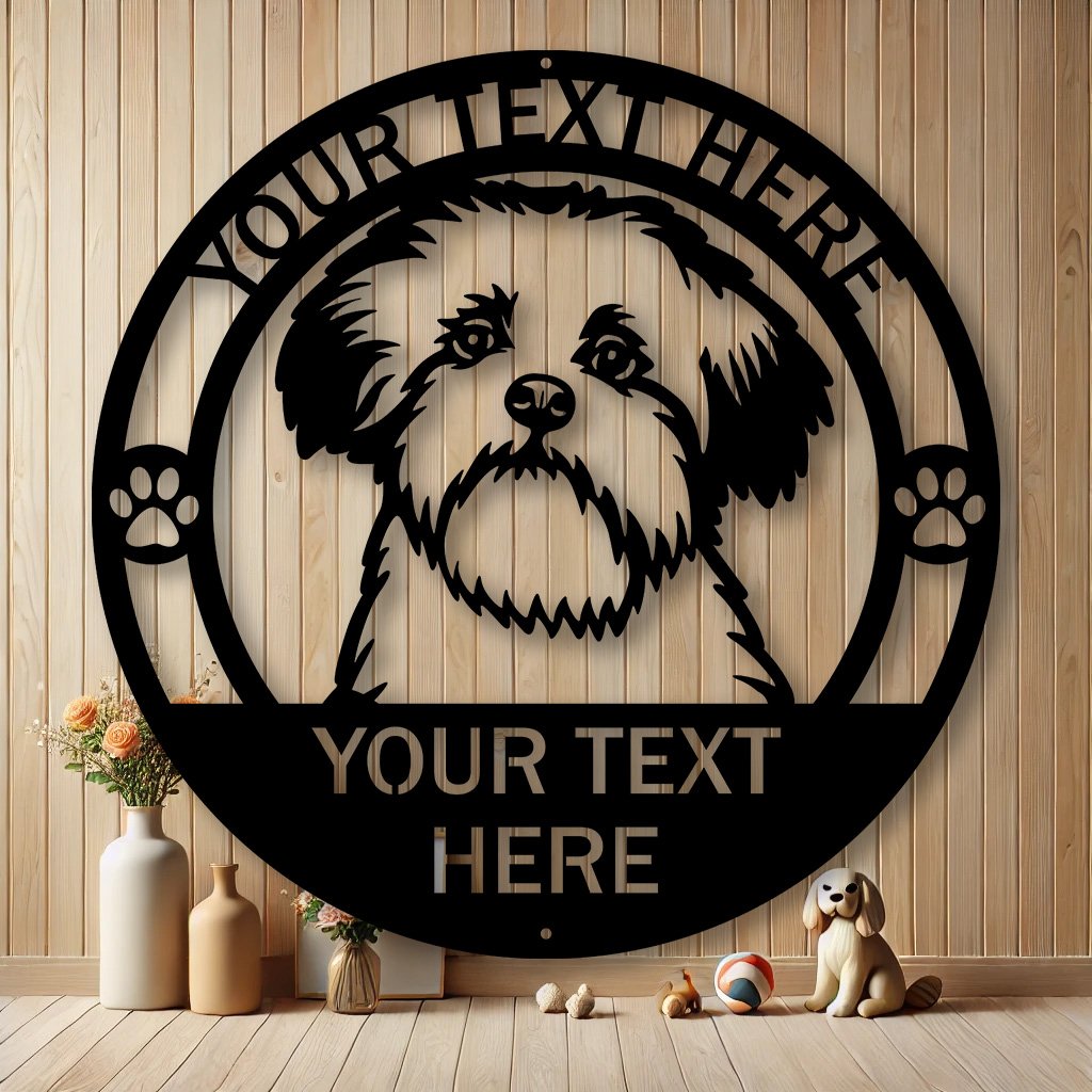 Personalized Lowchen Metal Sign | Custom Dog Breed Gifts