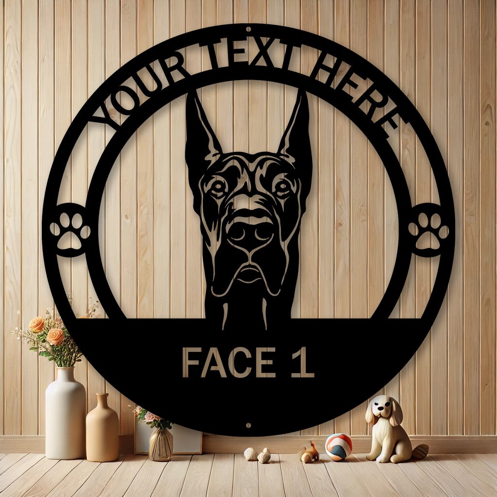 Personalized Great Dane Metal Sign | Custom Dog Breed Gifts