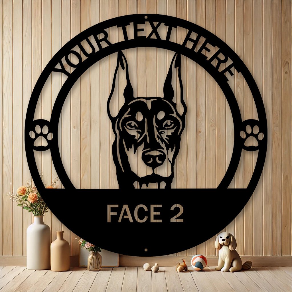 Personalized Doberman Metal Sign | Custom Dog Breed Gifts