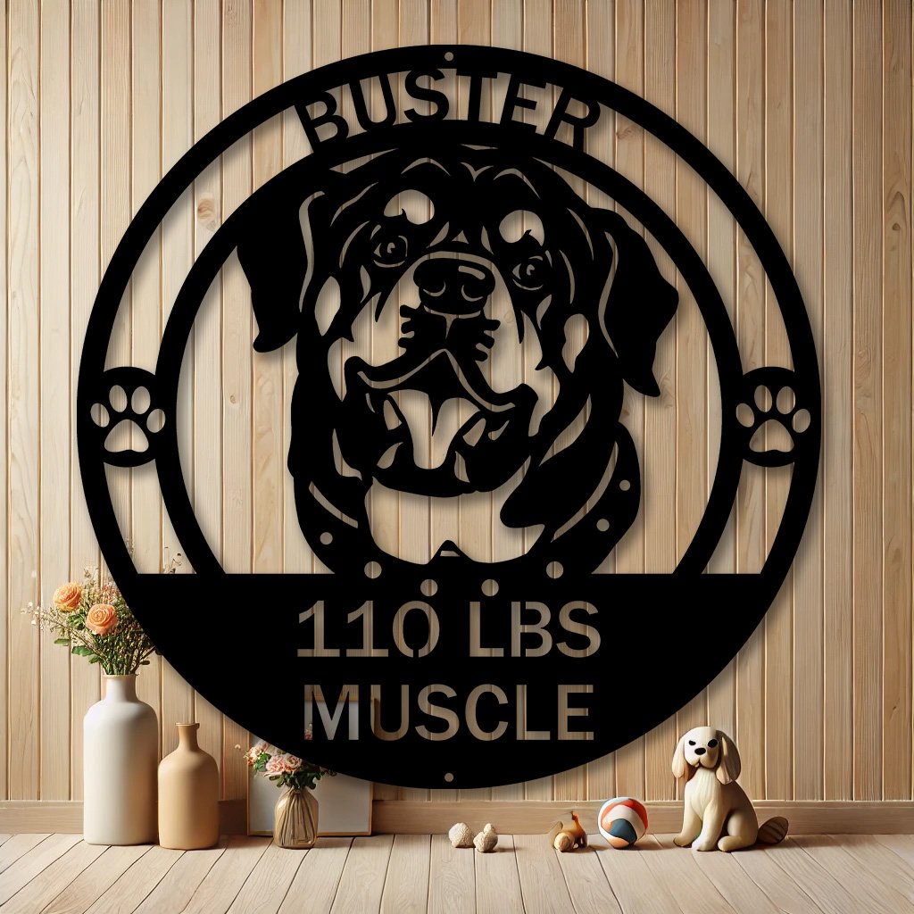 Personalized Rottweiler Metal Sign | Custom Dog Breed Gifts