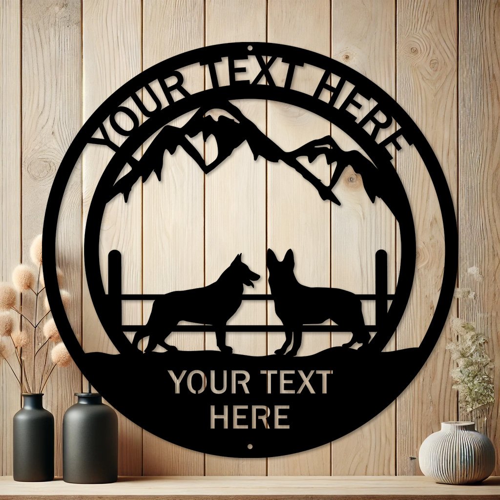 Personalized German Shepherd's Metal Sign | Custom Animal Wall Decor