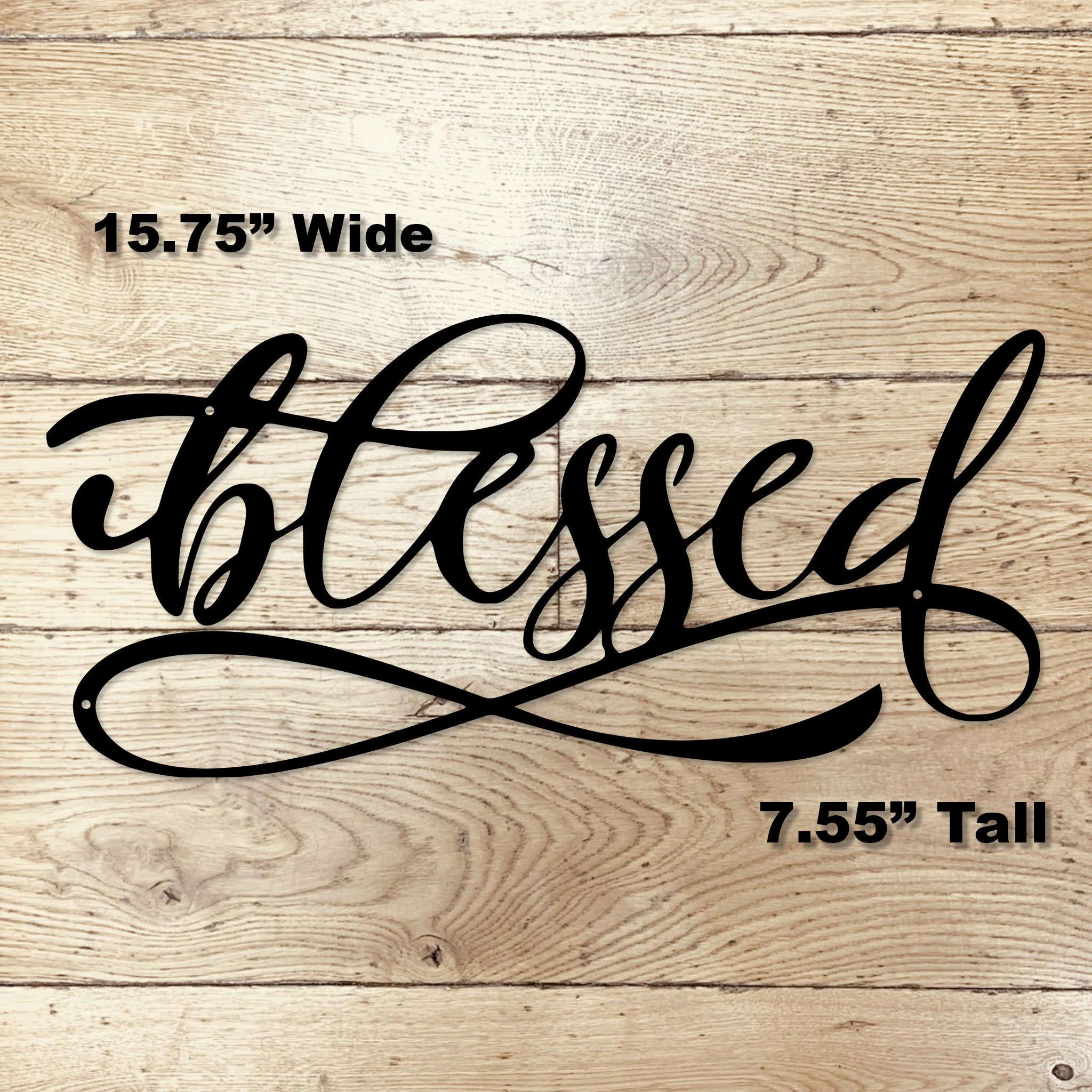 Blessed Religious Metal Sign | Chrisitan Home Decor