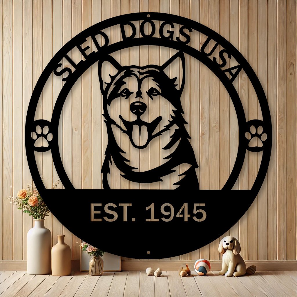 Personalized Alaskan Malamute Metal Sign | Custom Dog Breed Gifts