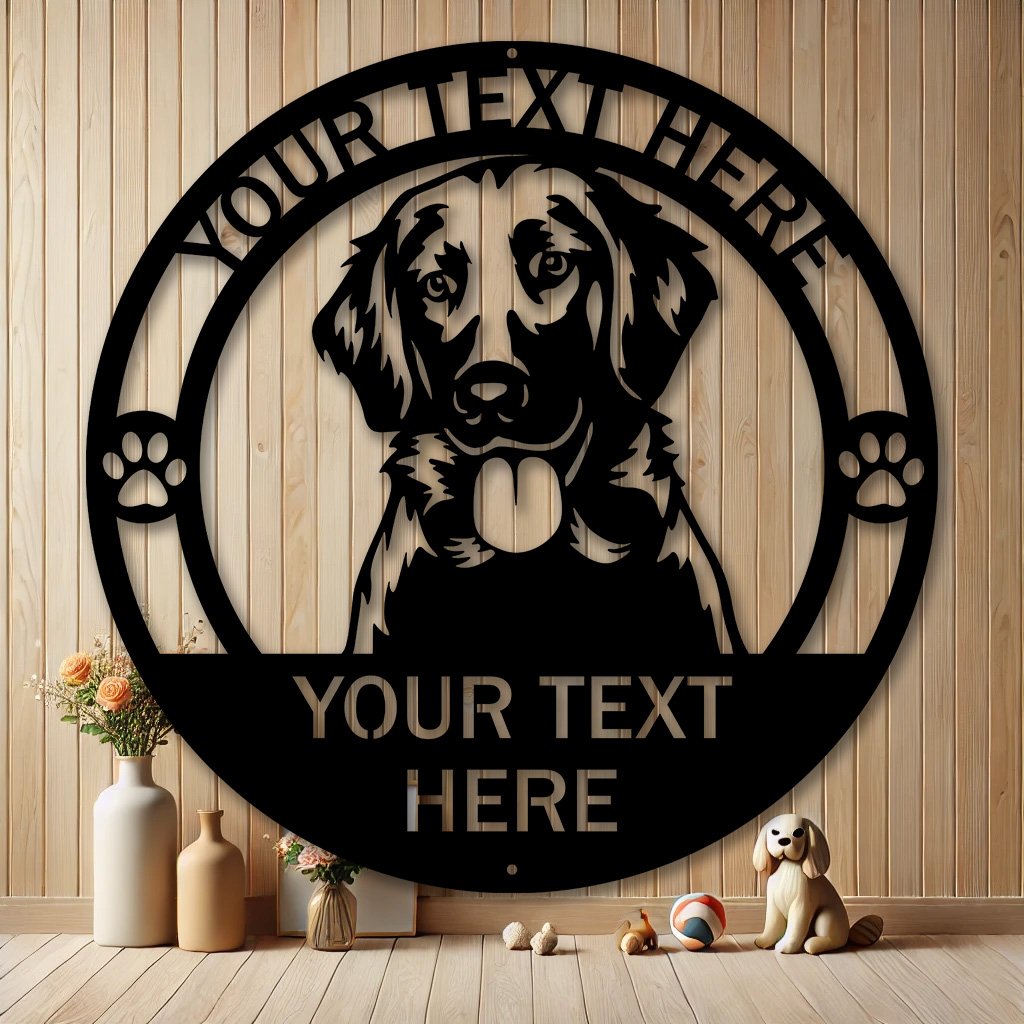 Personalized Flat Coated Retriever Metal Sign | Custom Dog Breed Gifts