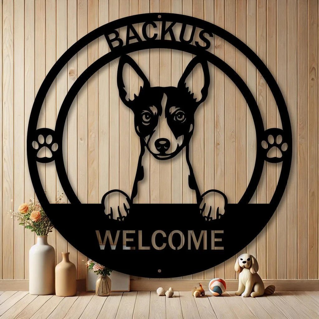 Personalized Rat Terrier Dog Metal Sign | Custom Dog Breed Gifts