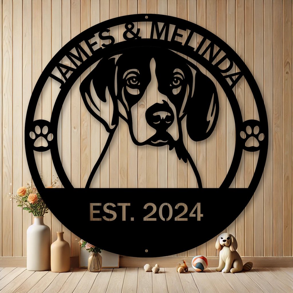 Personalized Harrier Dog Metal Sign | Custom Dog Breed Gifts