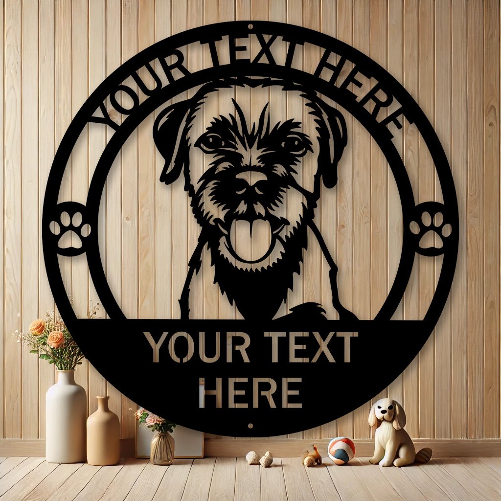 Personalized Border Terrier Metal Sign | Custom Dog Breed Gifts