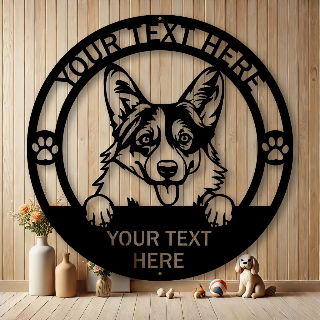 Personalized Pembroke Welsh Corgis Metal Sign | Custom Dog Breed Gifts