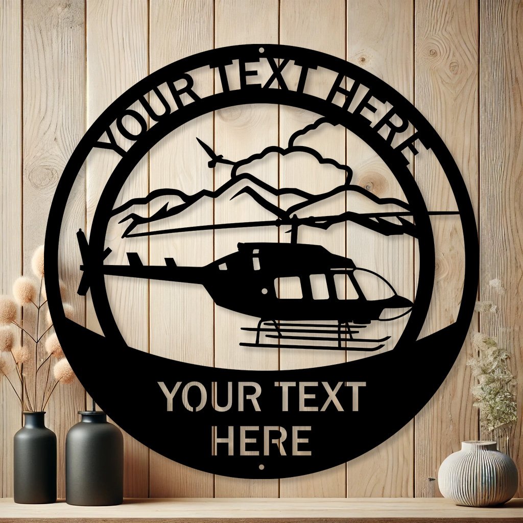 Personalized Bell 206 Ranger Metal Sign | Custom Aviation Decor