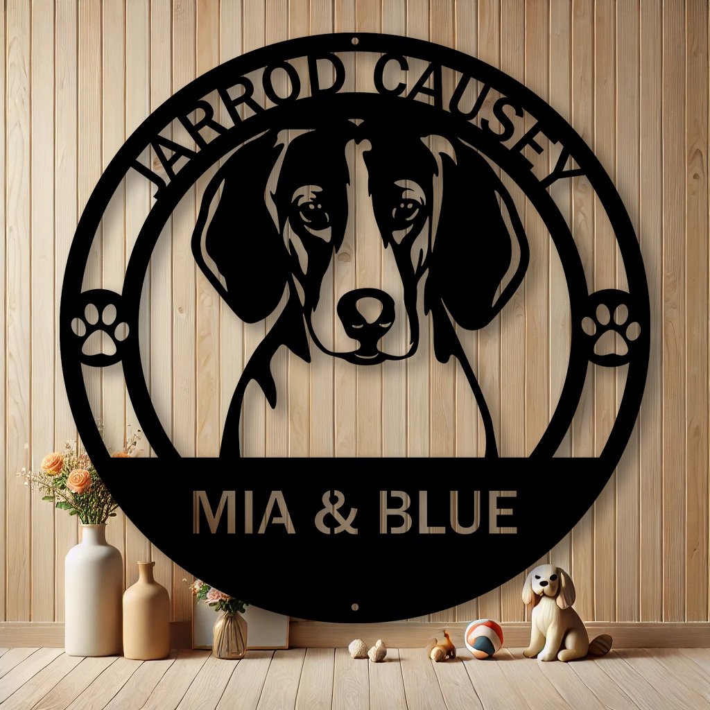 Personalized Treeing Walker Coonhound Metal Sign | Custom Dog Breed Gifts