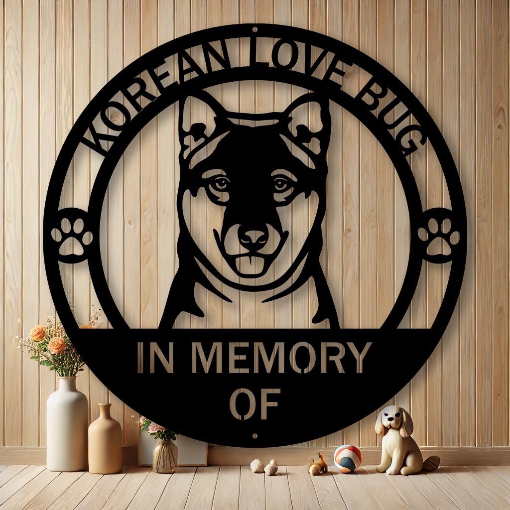 Personalized Korean Jindo Dog Metal Sign | Custom Dog Breed Gifts