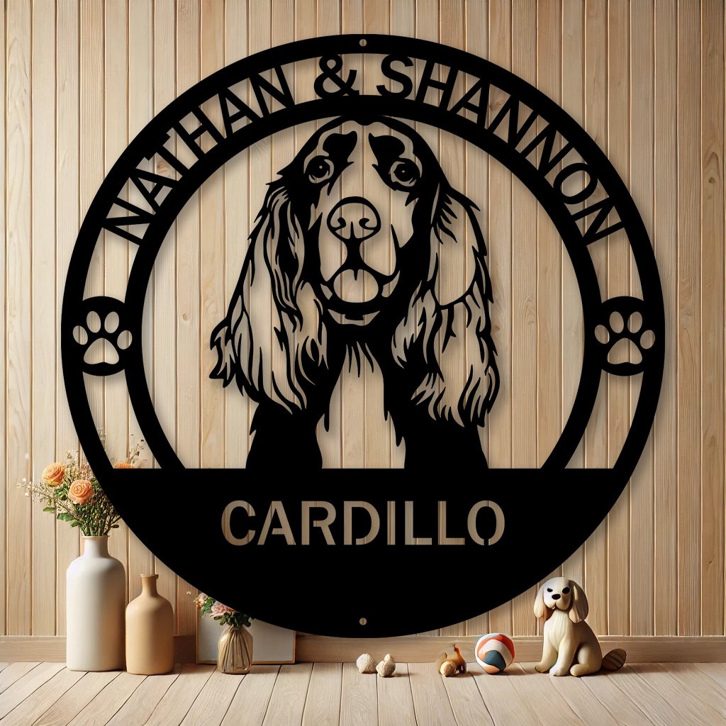 Personalized Field Spaniel Metal Sign | Custom Dog Breed Gifts