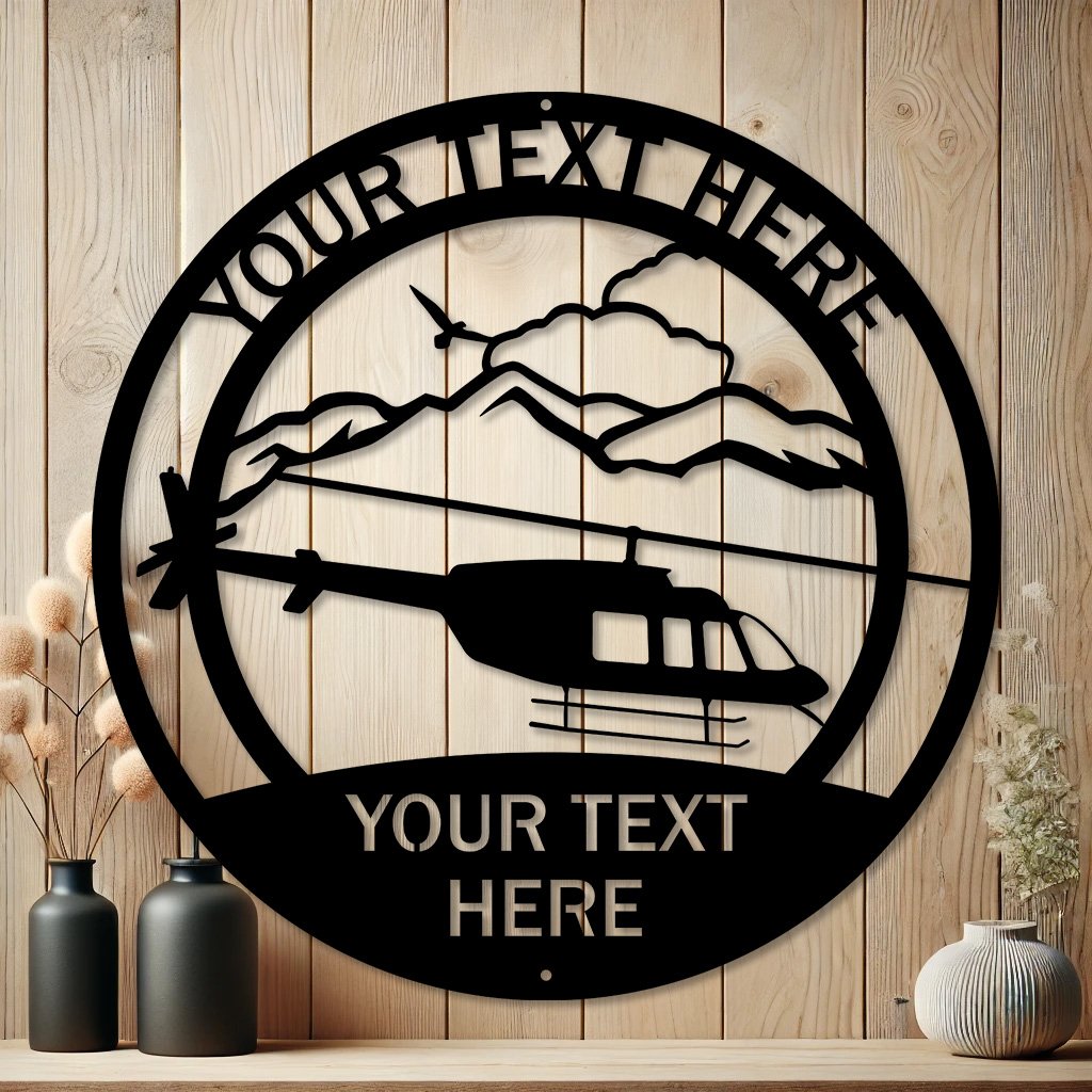 Personalized Bell 407 Ranger Metal Sign | Custom Aviation Decor