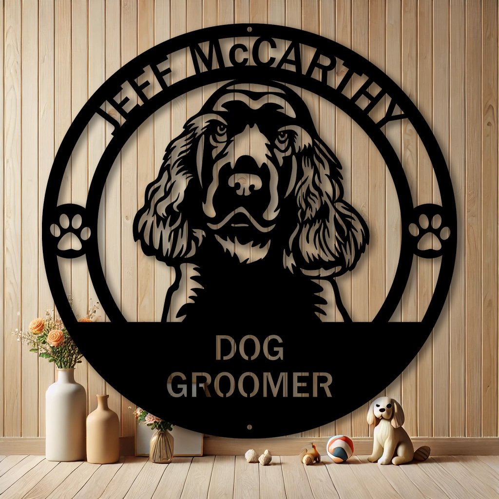Personalized Sussex Spaniel Metal Sign | Custom Dog Breed Gifts