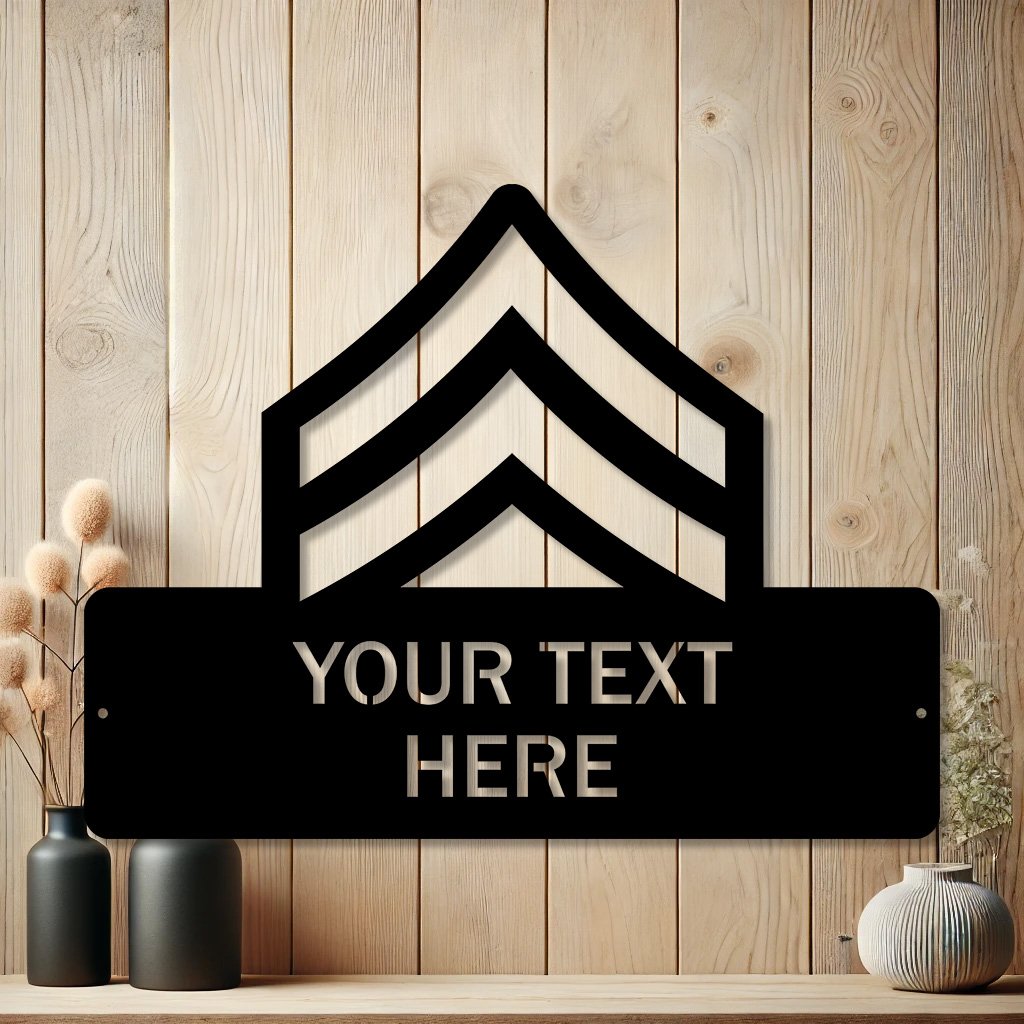 Personalized Corporal Rank Metal Sign | Custom Law Enforcement Wall Decor