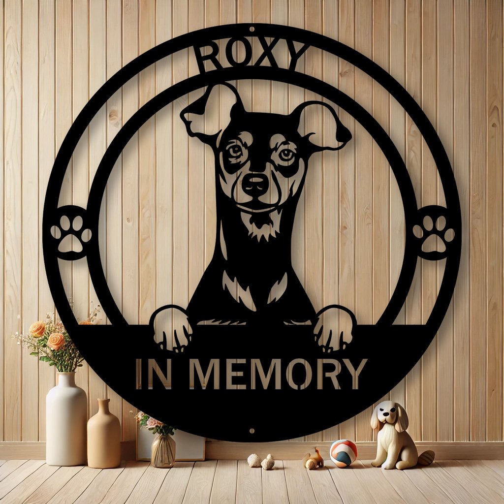 Personalized Miniature Pinscher Metal Sign | Custom Dog Breed Gifts