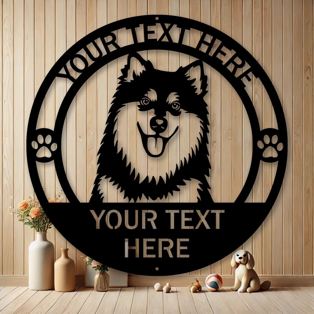 Personalized Finnish Lapphund Metal Sign | Custom Dog Breed Gifts