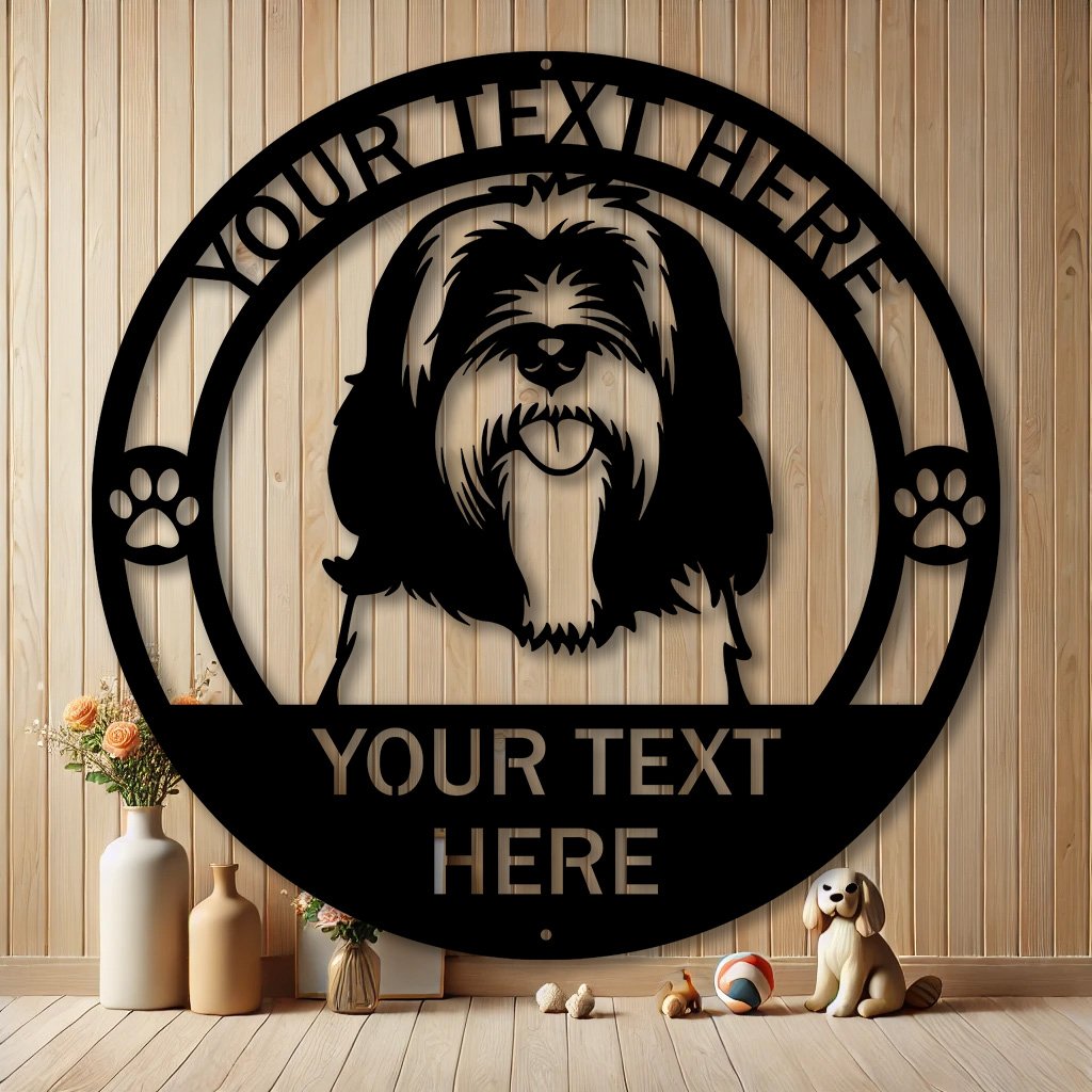 Personalized Tibetan Terrier Metal Sign | Custom Dog Breed Gifts