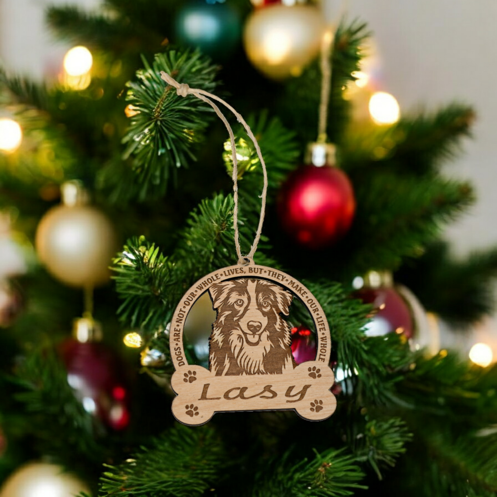 Personalized Christmas Tree Pet Ornament | Custom Dog Paw