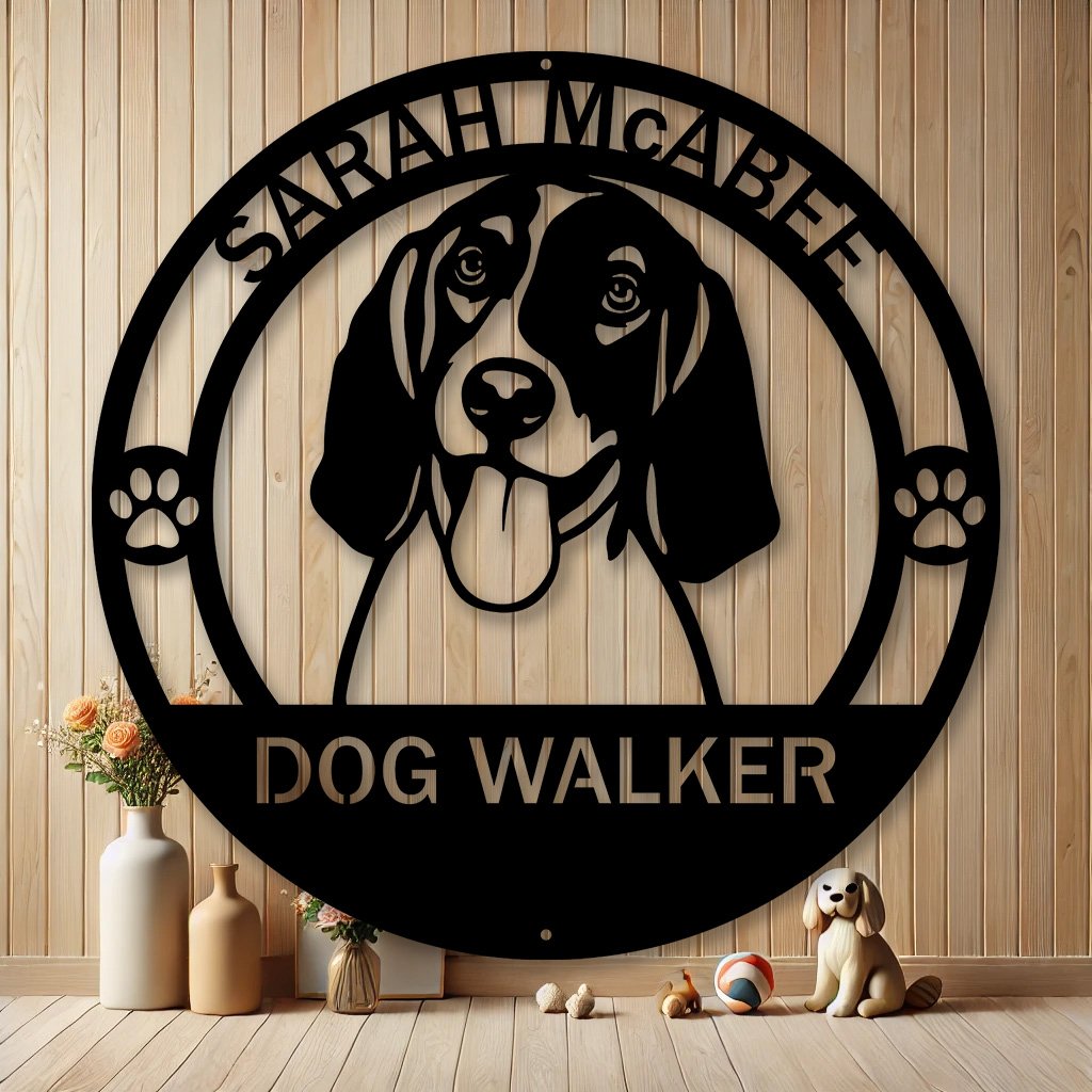 Personalized English Foxhound Metal Sign | Custom Dog Breed Gifts