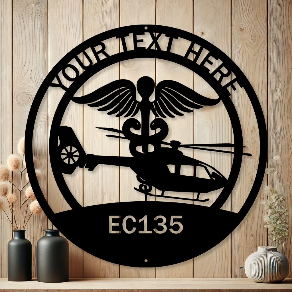 Personalized Air Ambulance Metal Sign | EMS Flight Crew Decor