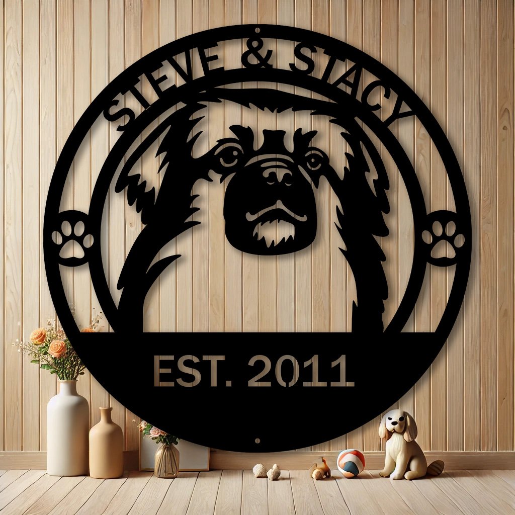 Personalized Tibetan Spaniel Metal Sign | Custom Dog Breed Gifts