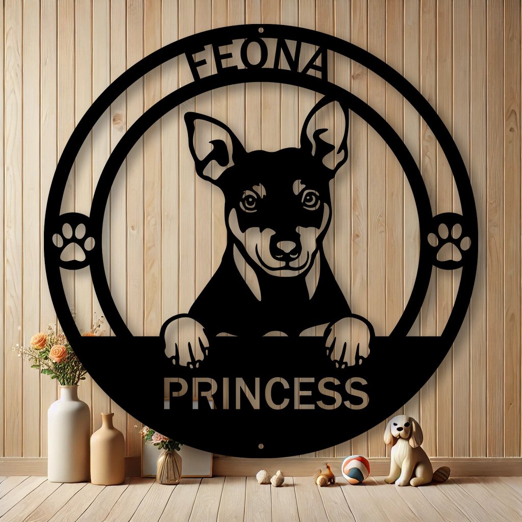 Personalized Manchester Terrier Metal Sign | Custom Dog Breed Gifts