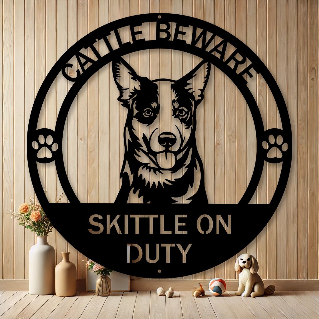 Personalized Australian Cattle Dog Metal Sign | Custom Dog Breed Gifts