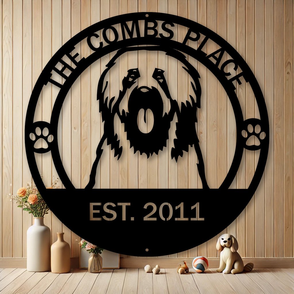 Personalized Briards Metal Sign | Custom Dog Breed Gifts