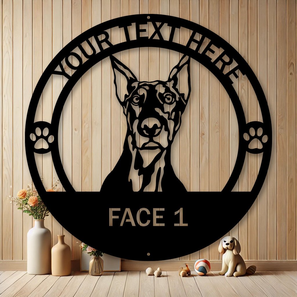 Personalized Doberman Metal Sign | Custom Dog Breed Gifts