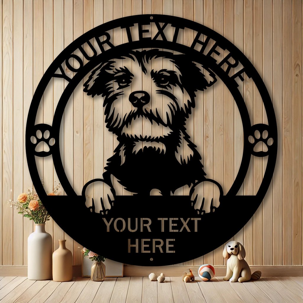 Personalized Standard Schnauzer Dog Metal Sign | Custom Dog Breed Gifts