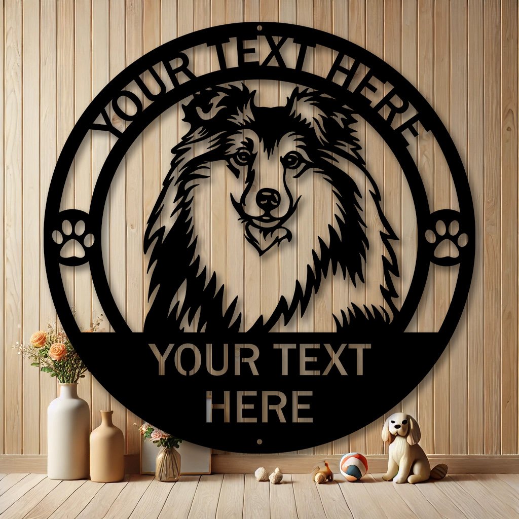 Personalized Shetland Sheepdog Metal Sign | Custom Dog Breed Gifts