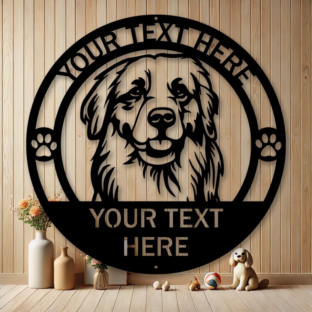 Personalized Golden Retriever Metal Sign | Custom Dog Breed Gifts