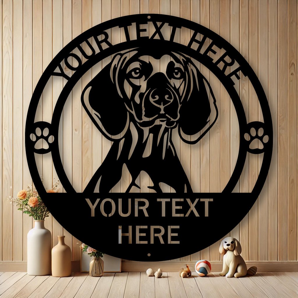 Personalized Vizsla Dog Metal Sign | Custom Dog Breed Gifts