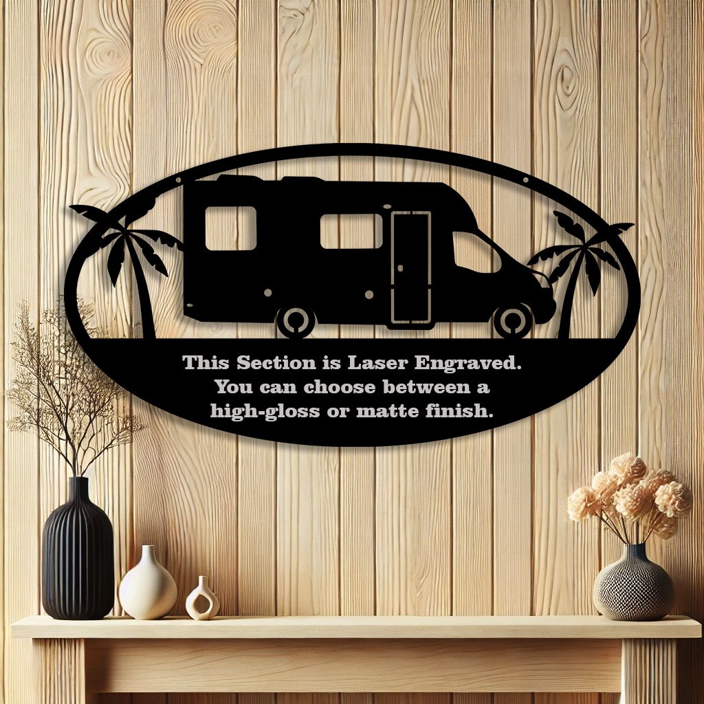 Personalized Class C Motorhome Metal Sign | Unique Camping Gift