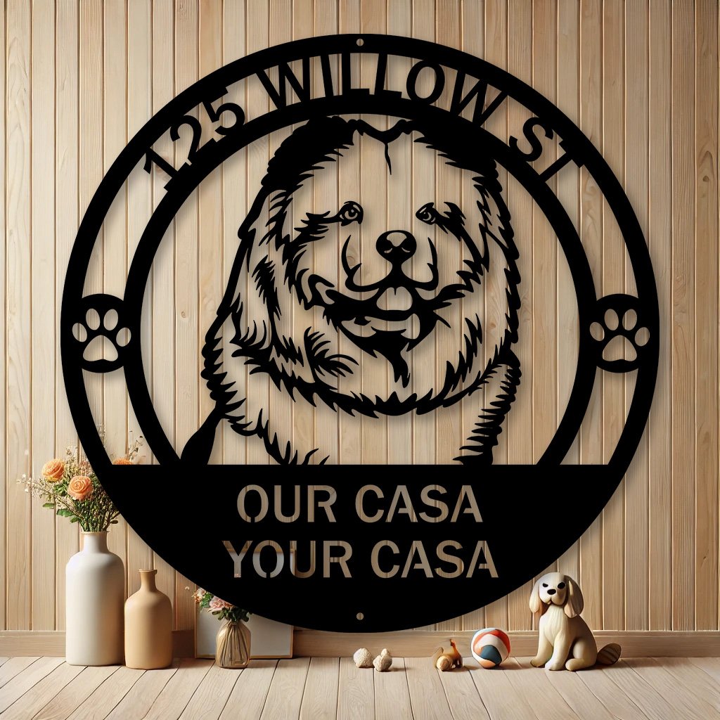 Personalized Chow Chow Metal Sign | Custom Dog Breed Gifts