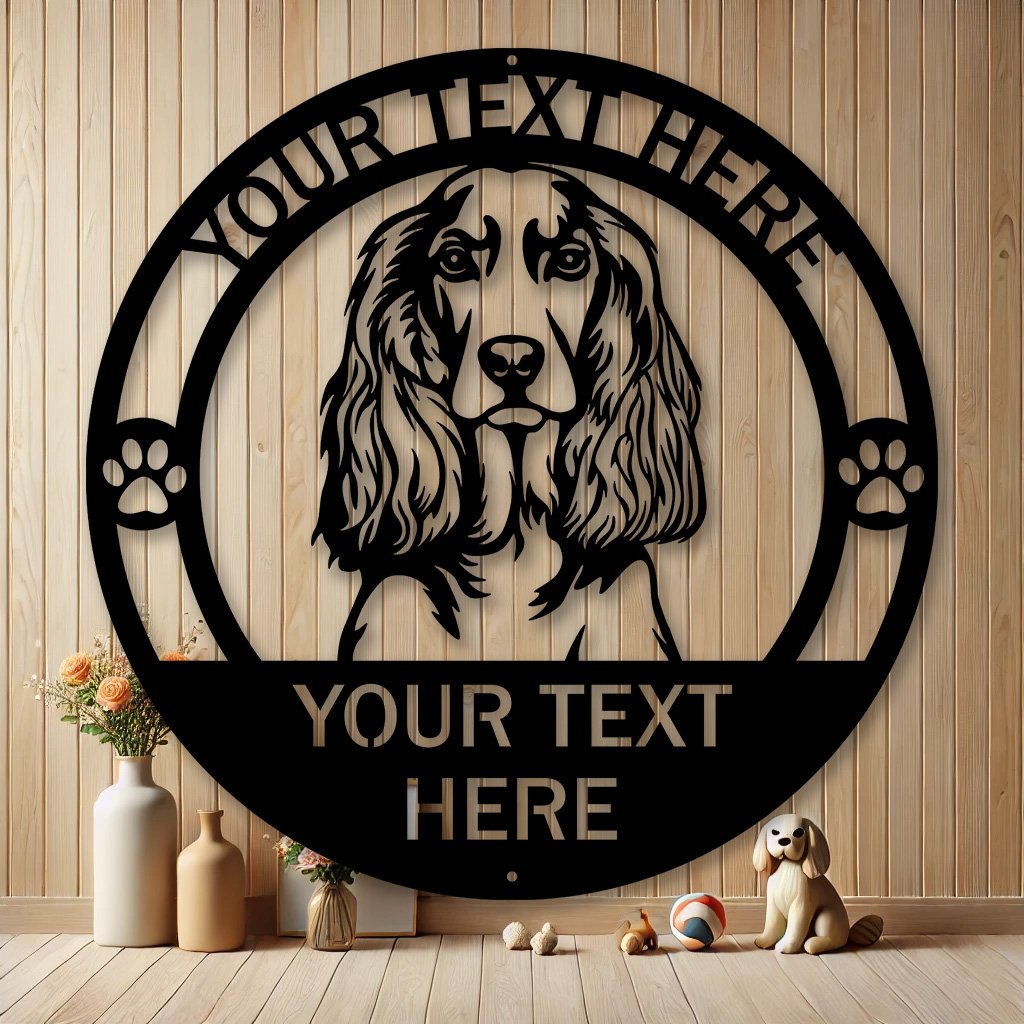 Personalized English Cocker Spaniel Metal Sign | Custom Dog Breed Gifts