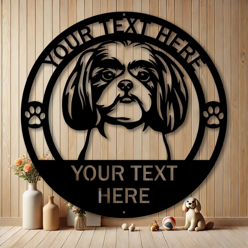 Personalized Shitzu Metal Sign | Custom Dog Breed Gifts