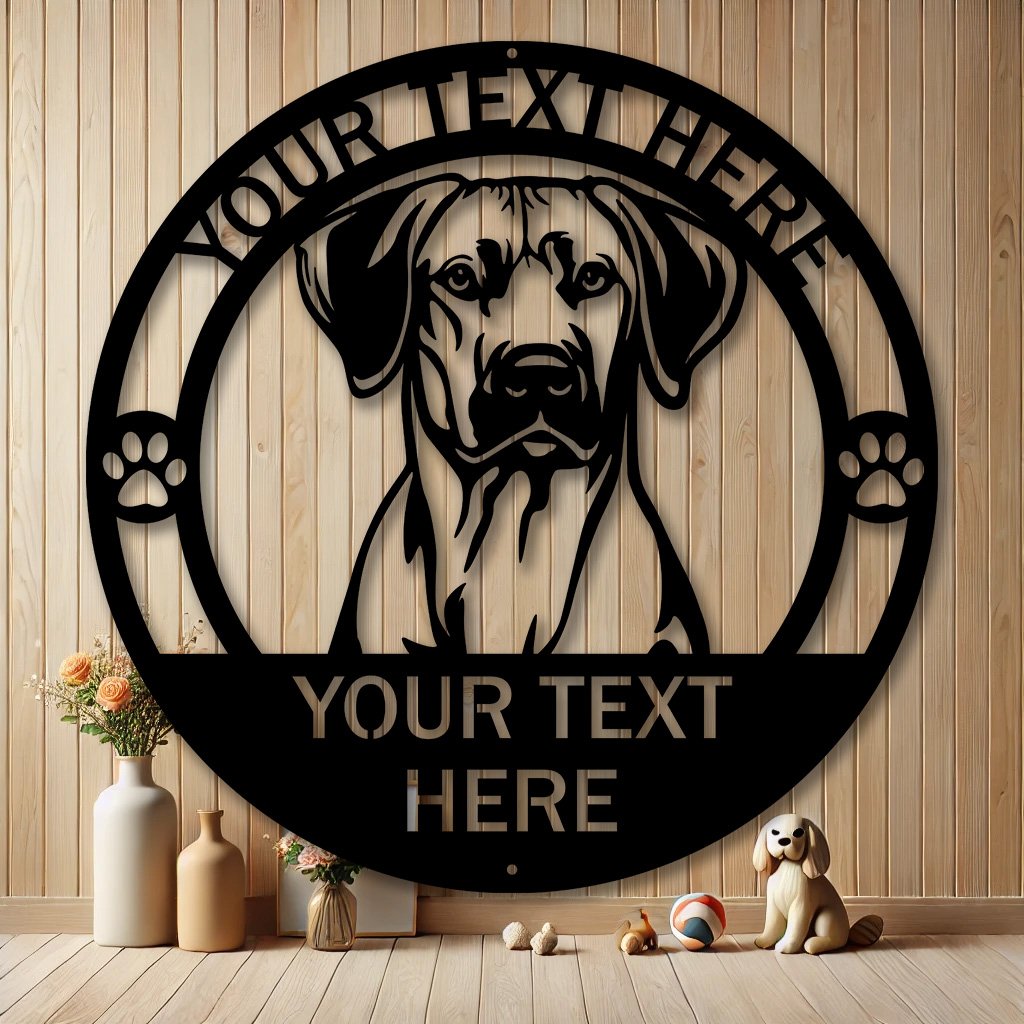 Personalized Rhodesian Ridgeback Metal Sign | Custom Dog Breed Gifts