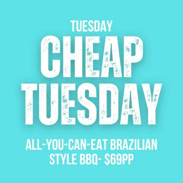 Join us.. tonight from 5pm. All-you-can-eat Brazilian style BBQ, $69pp. Endless meats, sides, salads, veggies and sauces! Book via our website www.churrasco.com.au