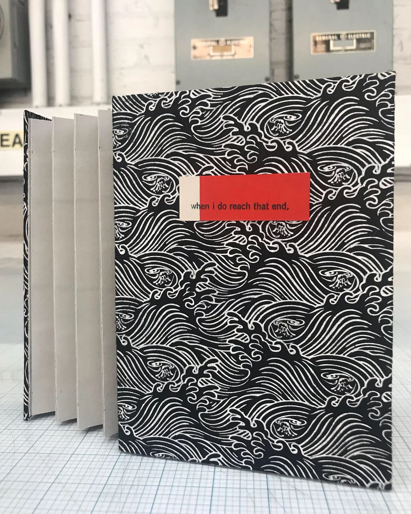    If I ever    Accordion Flag Book: Handmade paper, letterpress, silkscreen  2019 