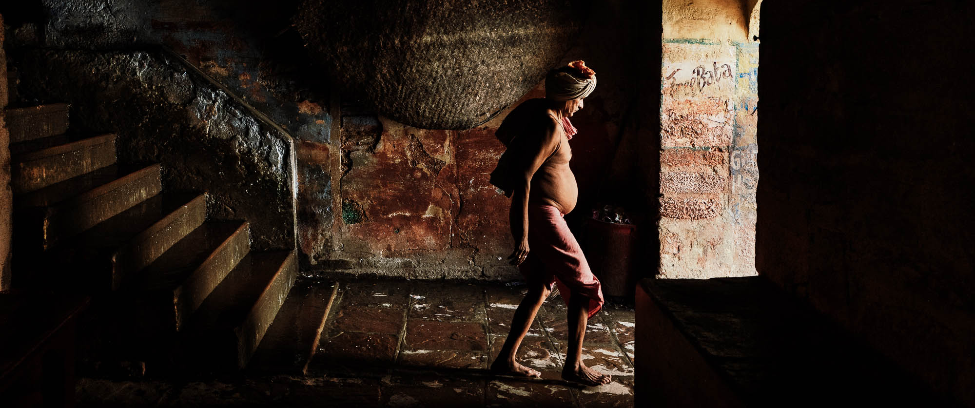 Morning rituals, Varanasi, India