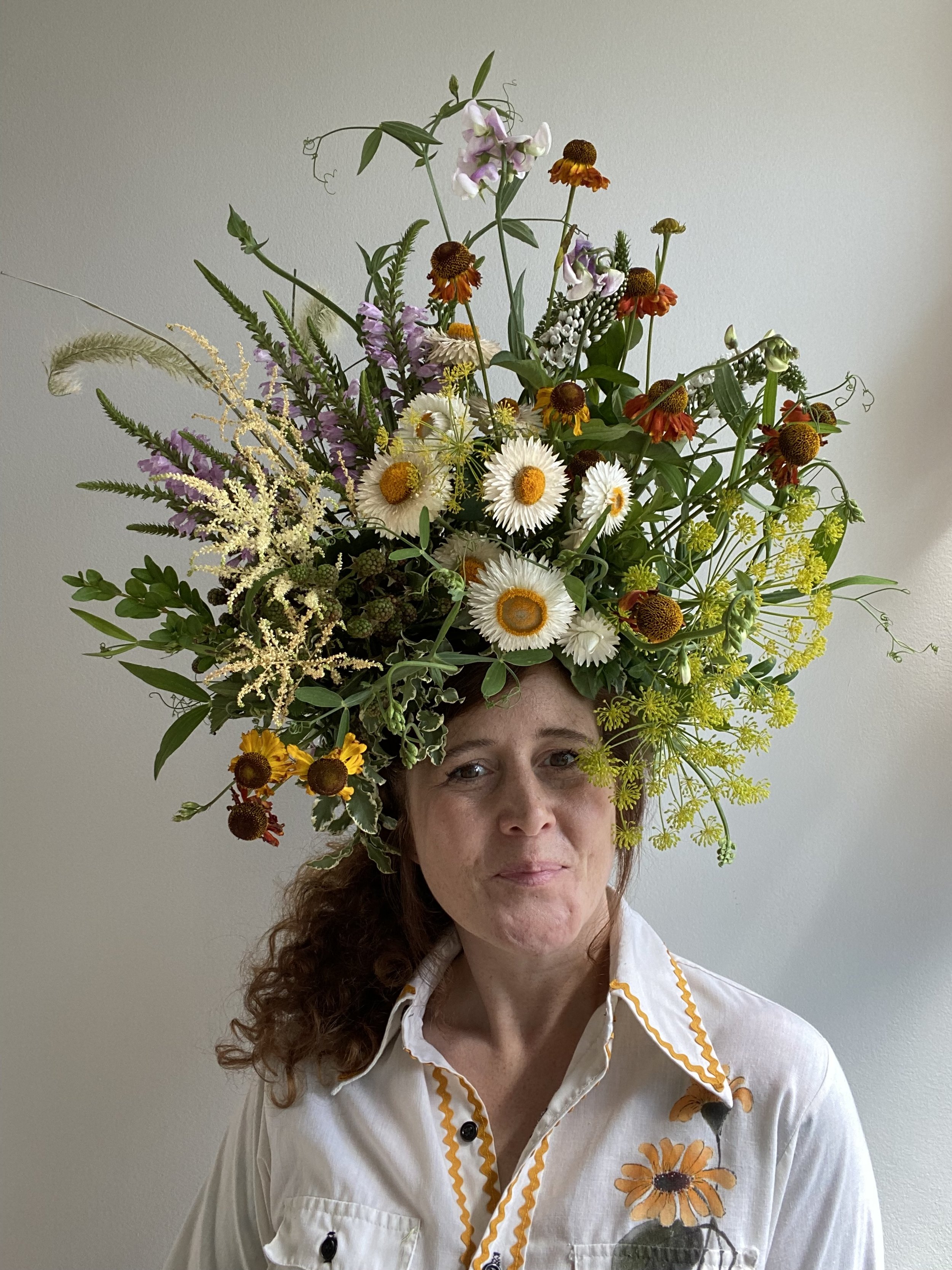 Sophie Powell, UFLO sporting one of her signature flower crowns