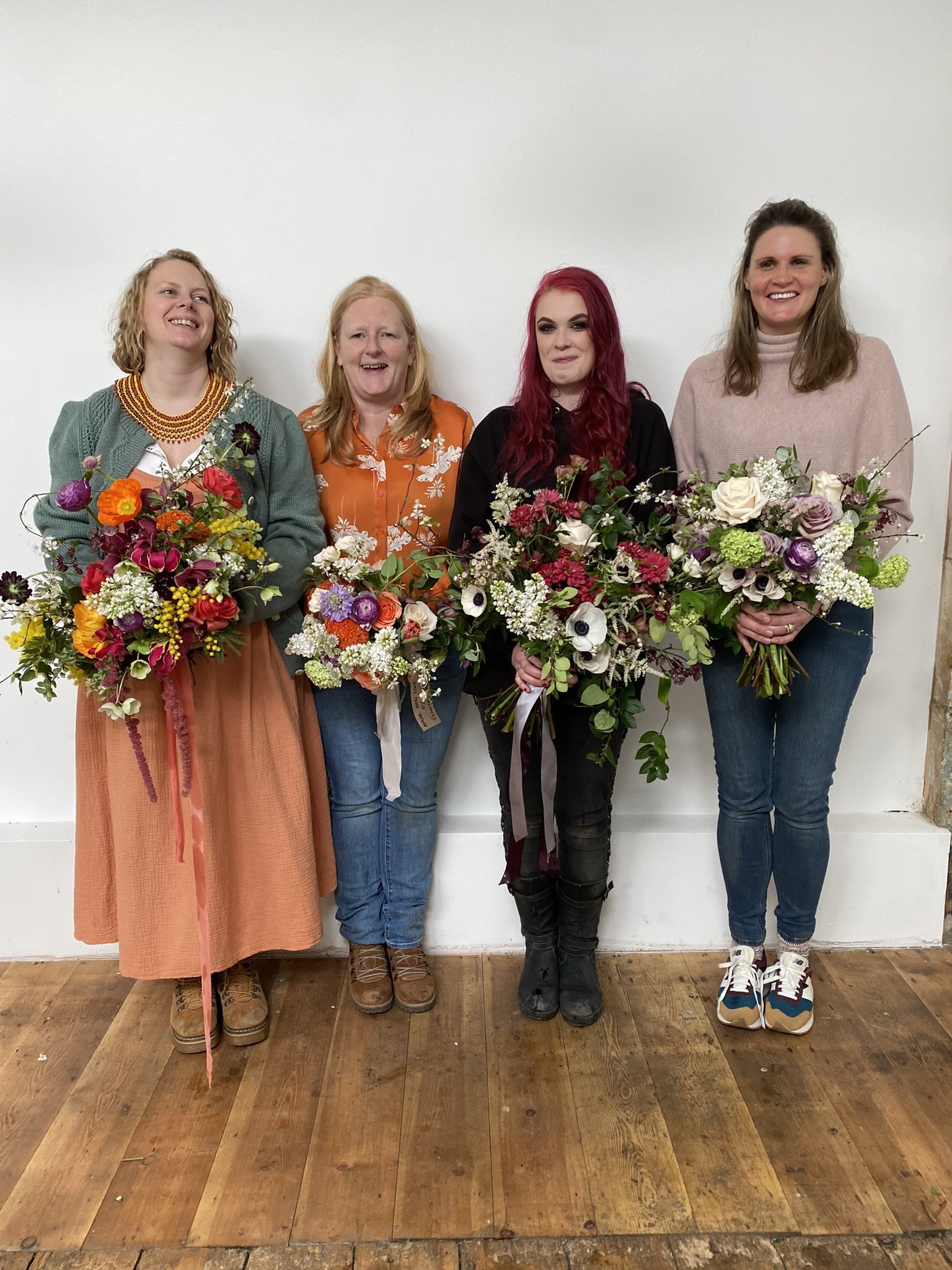 Hands-on learning: The Bath Flower School students perfecting seasonal bridal bouquets