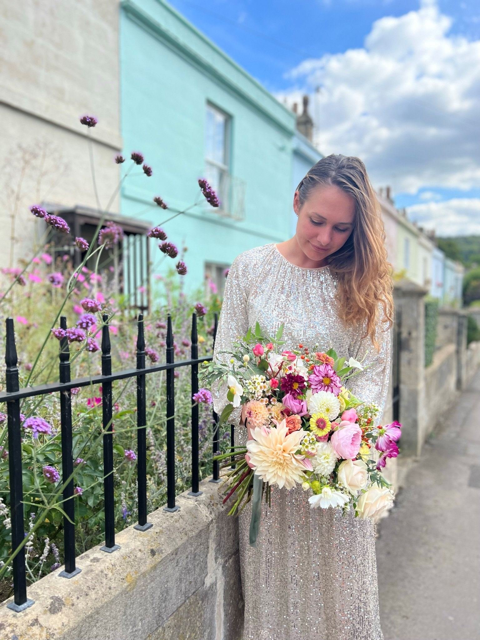 Bridal bouquet created by The Bath Flower School Professional Floristry course student