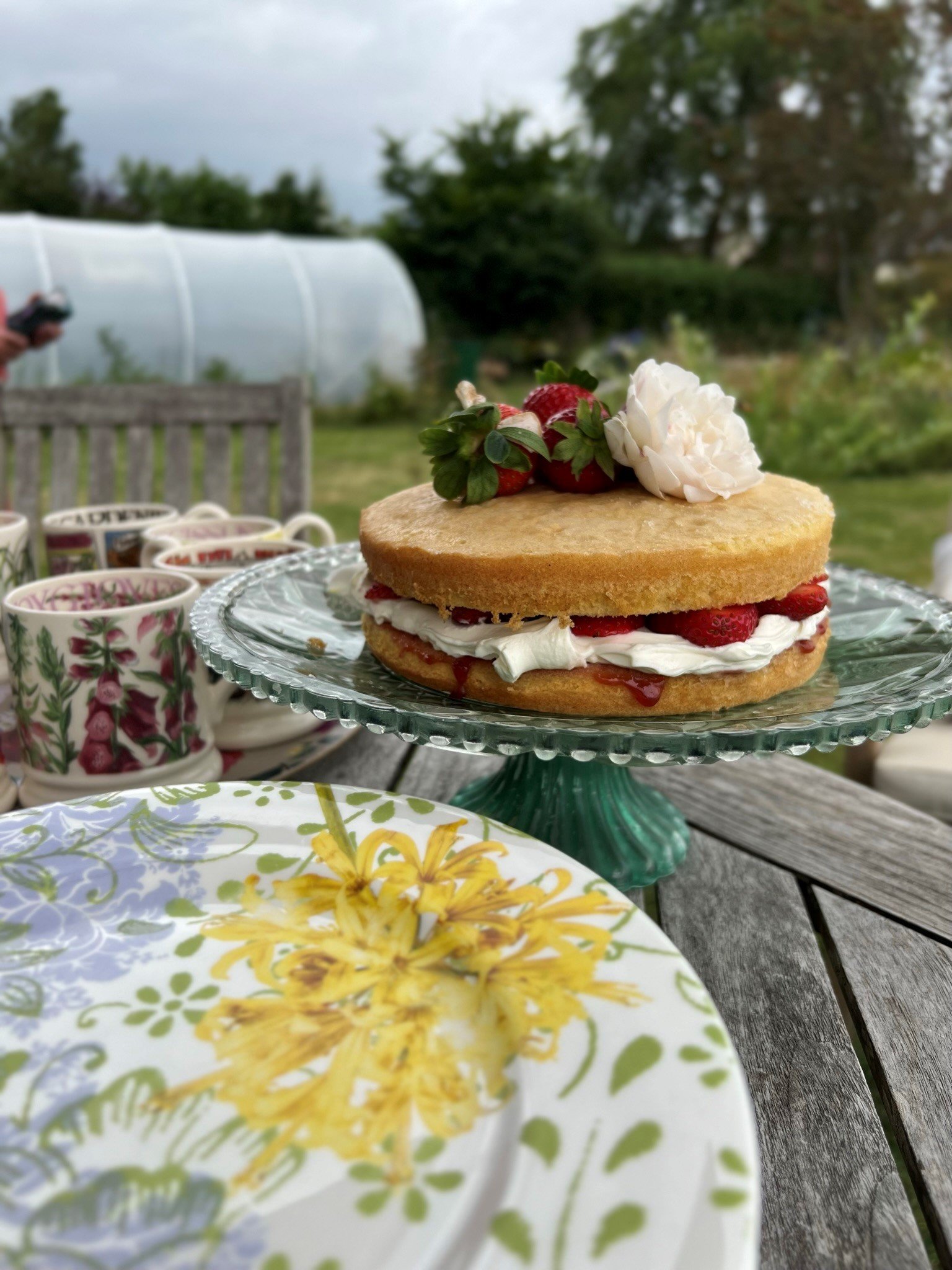Celebratory cake on the one day British flowers week course 