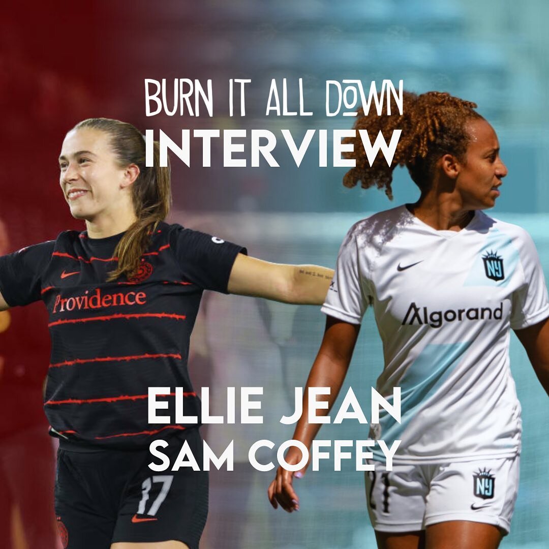 We have 2⃣ very special guests this week on Burn It All Down! Gotham FC's @elliejeean and Portland&rsquo;s @sscofff chat with @mirarose06 about their rookie NWSL seasons, goals for the future, and how their college journeys impacted who they are now.